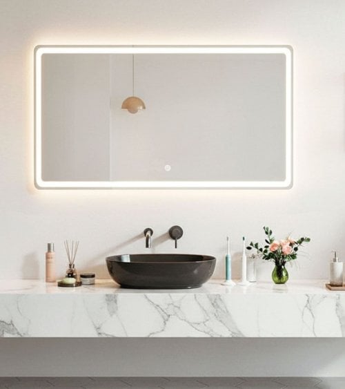 Espejo de Pared Waterproof con Luz LED