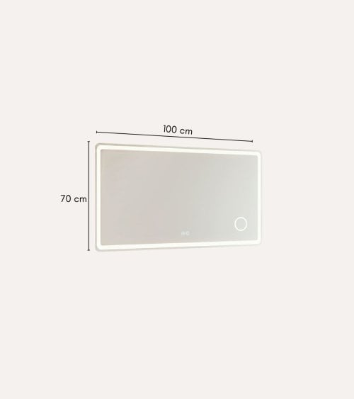 Espejo de Pared Waterproof con Luz LED