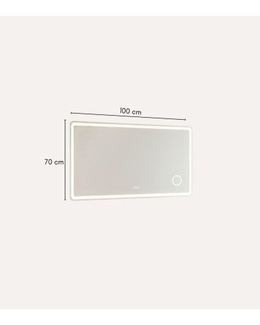 Espejo de Pared Waterproof con Luz LED
