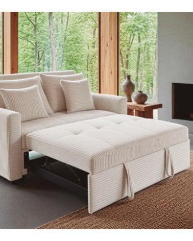 Sofá Cama Divan Corduroy con Respaldo Reclinable