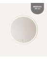 Espejo de Pared Waterproof Redondo con Luz LED