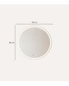 Espejo de Pared Waterproof Redondo con Luz LED