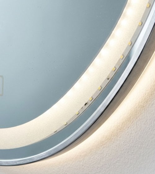 Espejo de Pared Waterproof Redondo con Luz LED