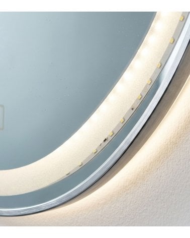Espejo de Pared Waterproof Redondo con Luz LED