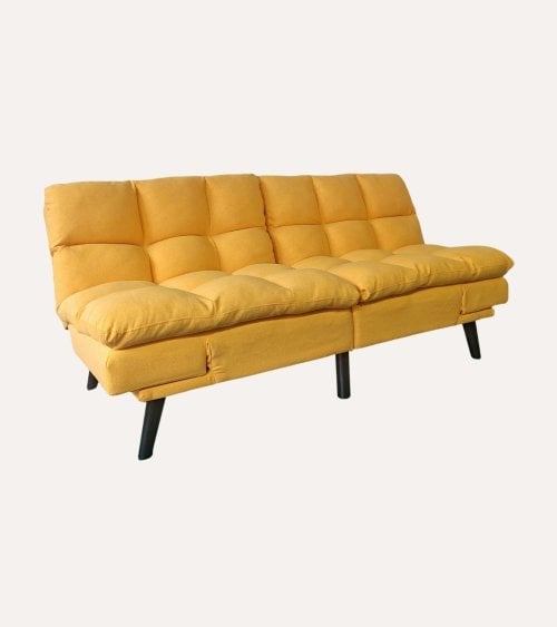 Sofá Cama Cushion con Apertura en Libro de Madera