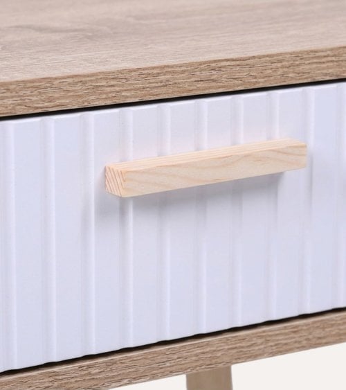 Mesita de Noche Tania con 1 cajón Rayada de MDF