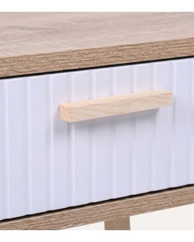 Mesita de Noche Tania con 1 cajón Rayada de MDF