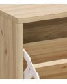 Zapatero Decor con 2 Puertas Abatibles de Ratán y Melamina