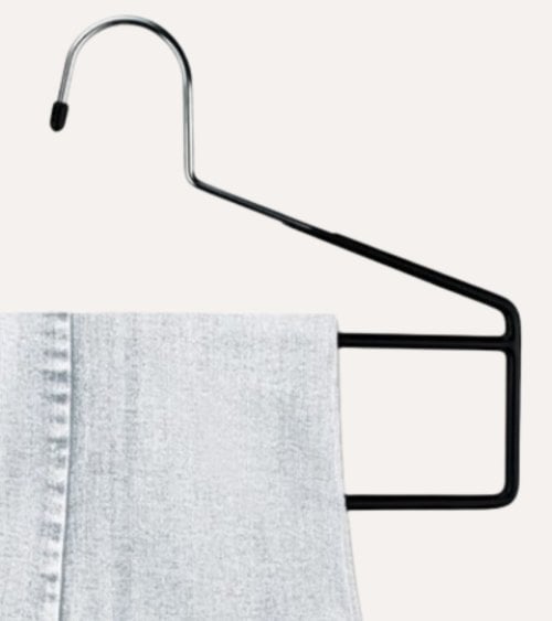 Percha para Pantalón de 2 barras con Mitad Abierta de Metal