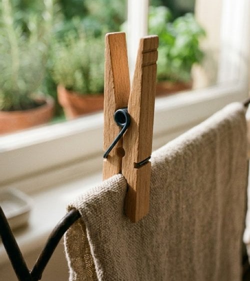Set de 20 Pinzas para Colgar Ropa de Madera