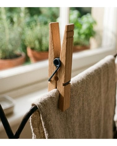 Set de 20 Pinzas para Colgar Ropa de Madera