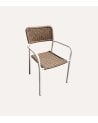 Silla Sava Para Exterior de Mimbre y Metal