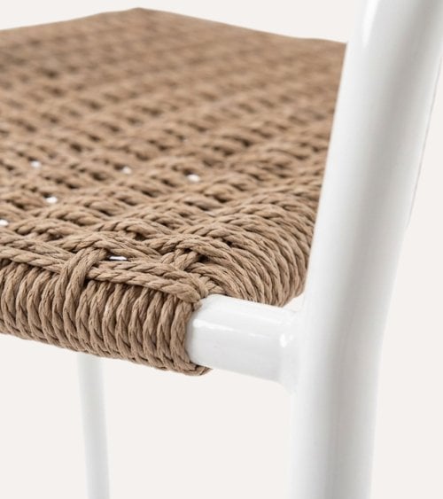 Silla Sava Para Exterior de Mimbre y Metal