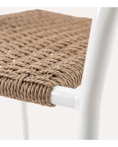 Silla Sava Para Exterior de Mimbre y Metal