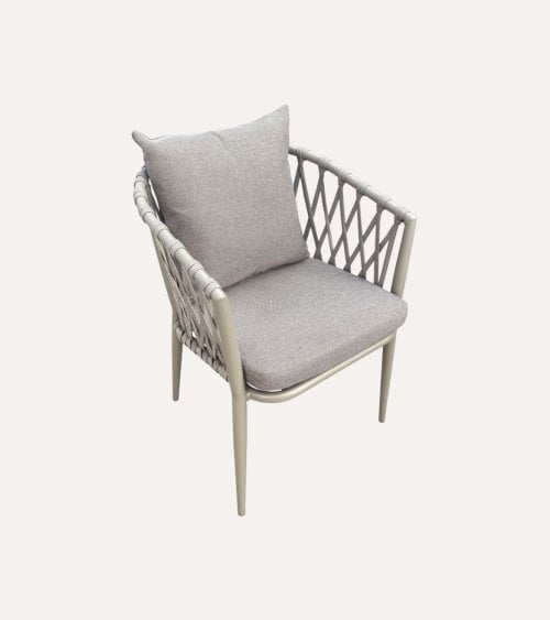Silla Rodas de Exterior Apilable de Poliéster