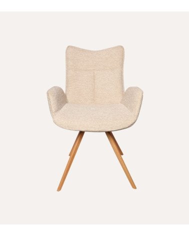 Silla Mireia con Patas Metálicas Imitación Madera