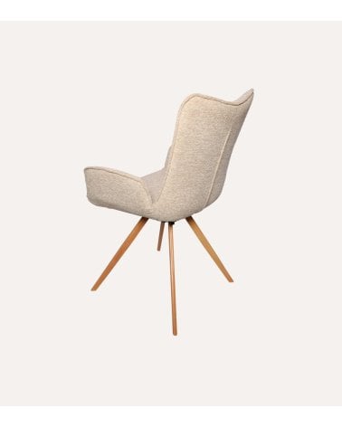 Silla Mireia con Patas Metálicas Imitación Madera