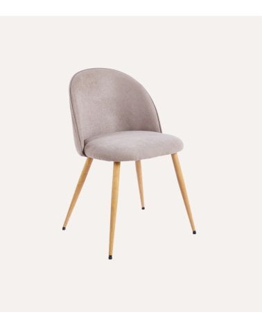 Silla Evora con Patas Metálicas Imitación Madera