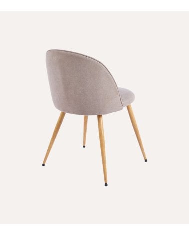 Silla Evora con Patas Metálicas Imitación Madera