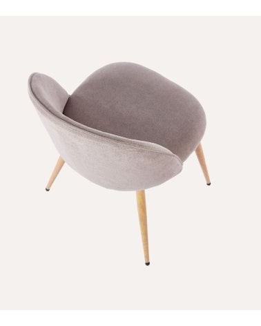 Silla Evora con Patas Metálicas Imitación Madera