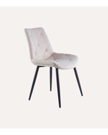 Silla Marlene con Patas Metálicas Imitación Madera