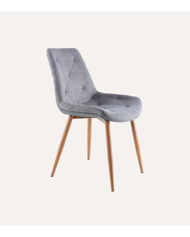 Silla Marlene con Patas Metálicas Imitación Madera