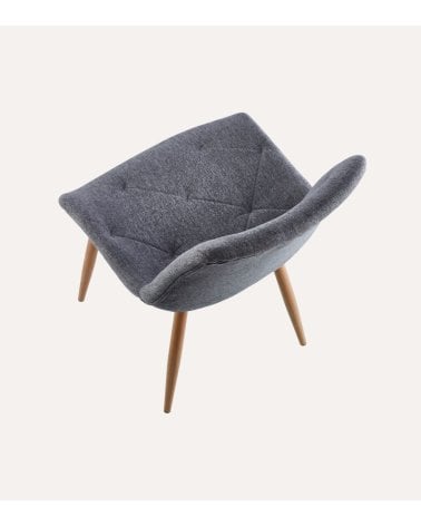 Silla Marlene con Patas Metálicas Imitación Madera