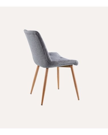 Silla Marlene con Patas Metálicas Imitación Madera