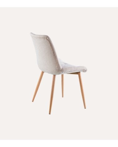 Silla Marlene con Patas Metálicas Imitación Madera