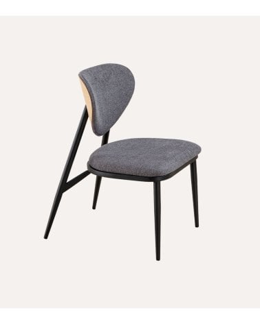 Silla Moon con Respaldo de Madera y Estructura de Metal