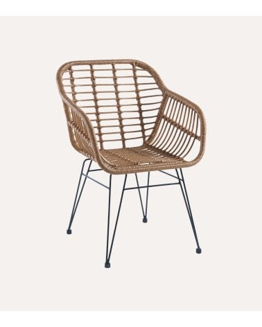 Silla Bombay de Ratán Sintético y Metal