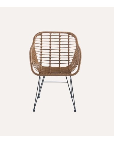 Silla Bombay de Ratán Sintético y Metal