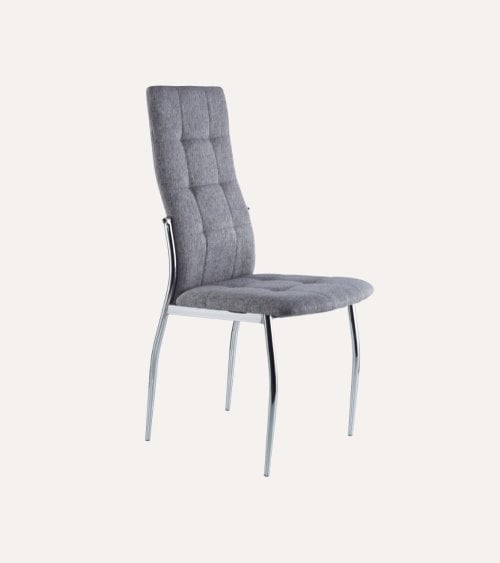 Silla Diana de Tejido y Metal Cromado