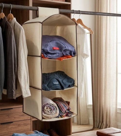 Organizador de ropa con 3 Compartimentos de Cartón