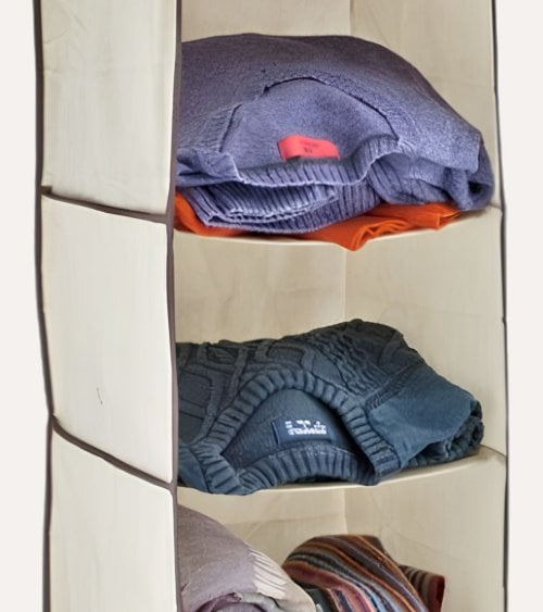 Organizador de ropa con 3 Compartimentos de Cartón