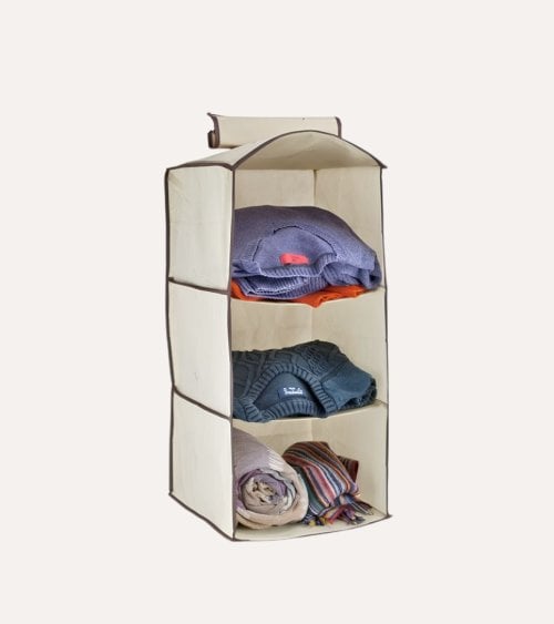 Organizador de ropa con 3 Compartimentos de Cartón