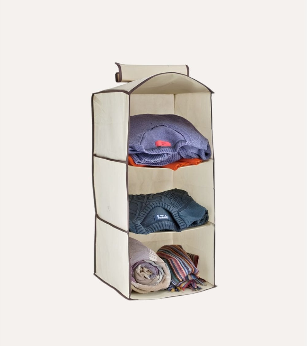 Organizador de ropa con 3 Compartimentos de Cartón