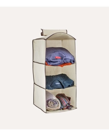 Organizador de ropa con 3 Compartimentos de Cartón
