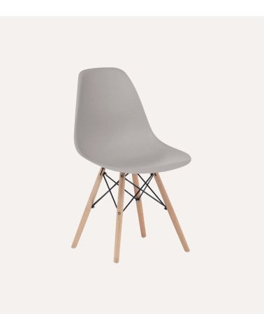 Silla Paris con Patas de Madera de Haya y Metal