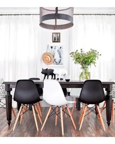 Silla Paris con Patas de Madera de Haya y Metal