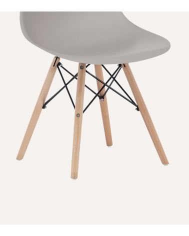 Silla Paris con Patas de Madera de Haya y Metal