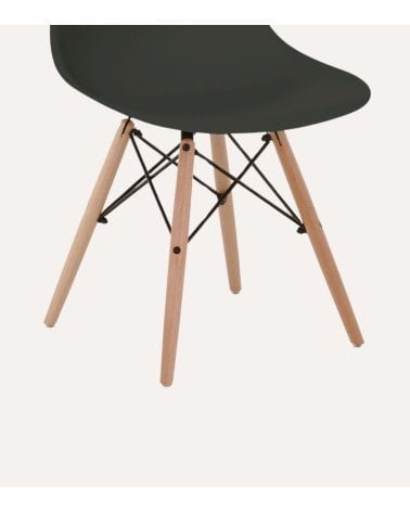 Silla Paris con Patas de Madera de Haya y Metal