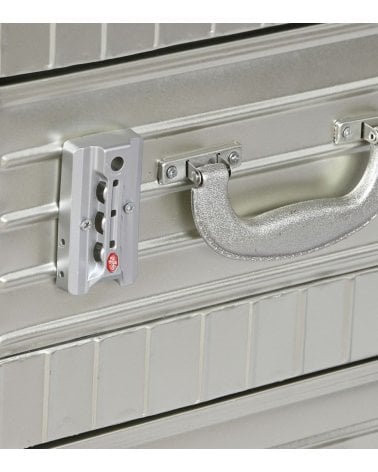 Mesita de Noche Industrial Estilo Maleta de MDF y Metal