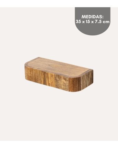 Mesita de Noche Colgante con Anclaje de Madera de Mango