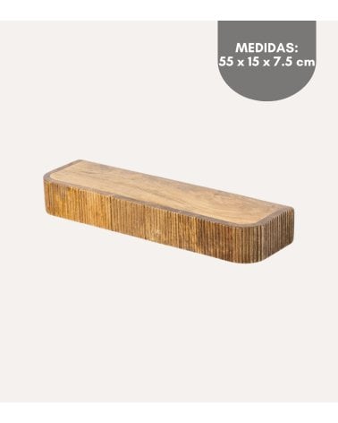 Mesita de Noche Colgante con Anclaje de Madera de Mango