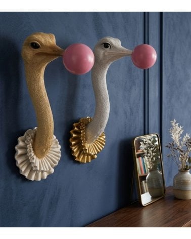 Decoración de Pared Avestruz con Chicle de Resina