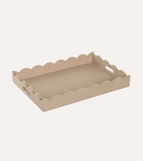 Bandeja Tapizada Yaxi Estilo Lino de MDF