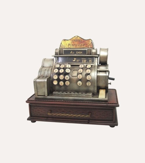 Figura Decorativa Caja Registradora Vintage de Metal
