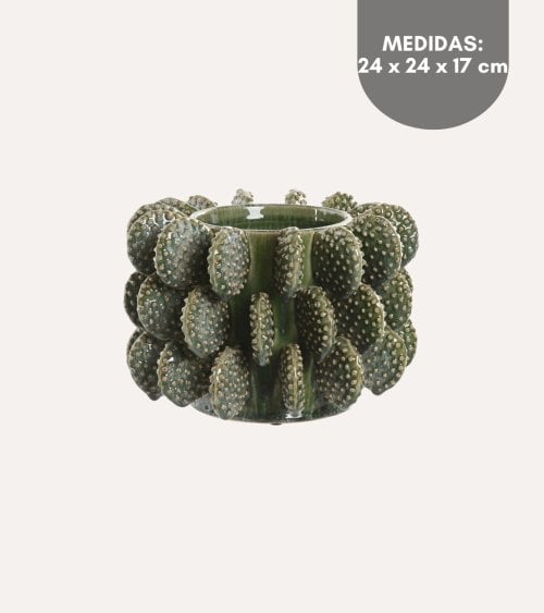Jarrón Desert con Cactus Pequeños de Gres