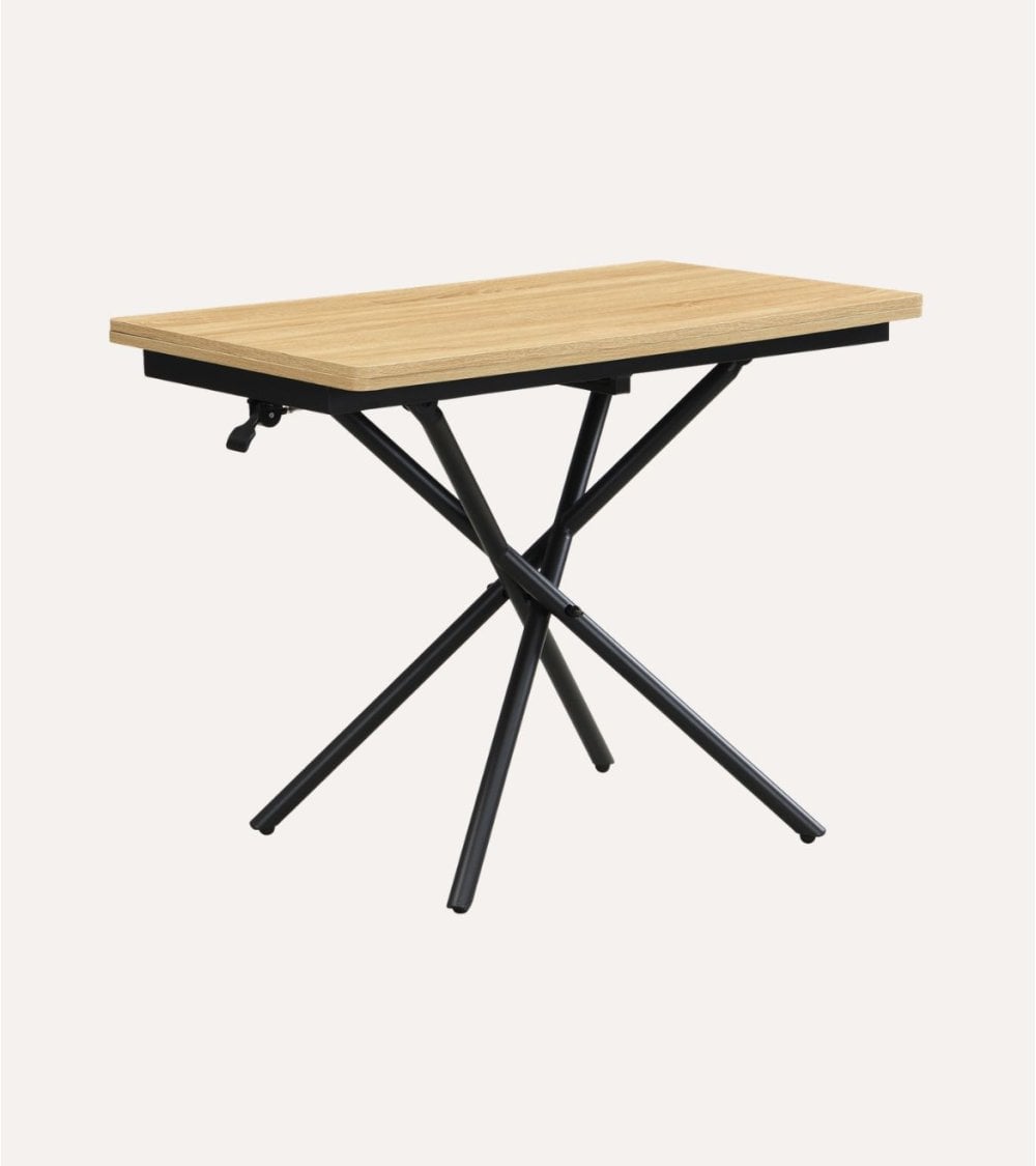 Mesa de Centro Katy Elevable y Extensible Tipo Libro de Melamina